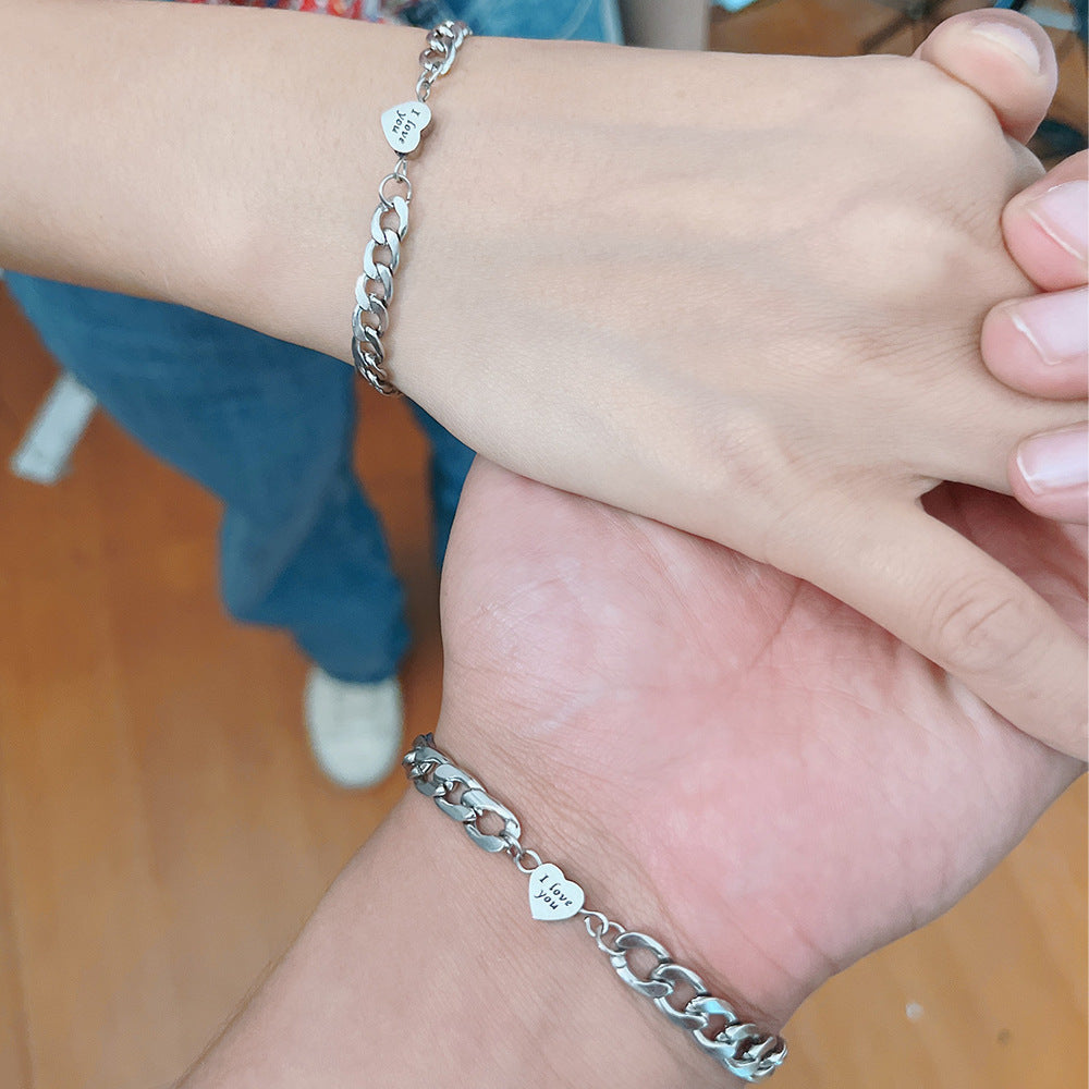 J'adore votre bracelet couple en cadeau de Saint-Valentin