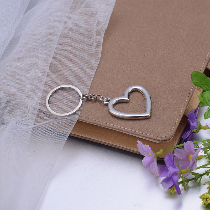 Personalized Hollow Heart Keychain