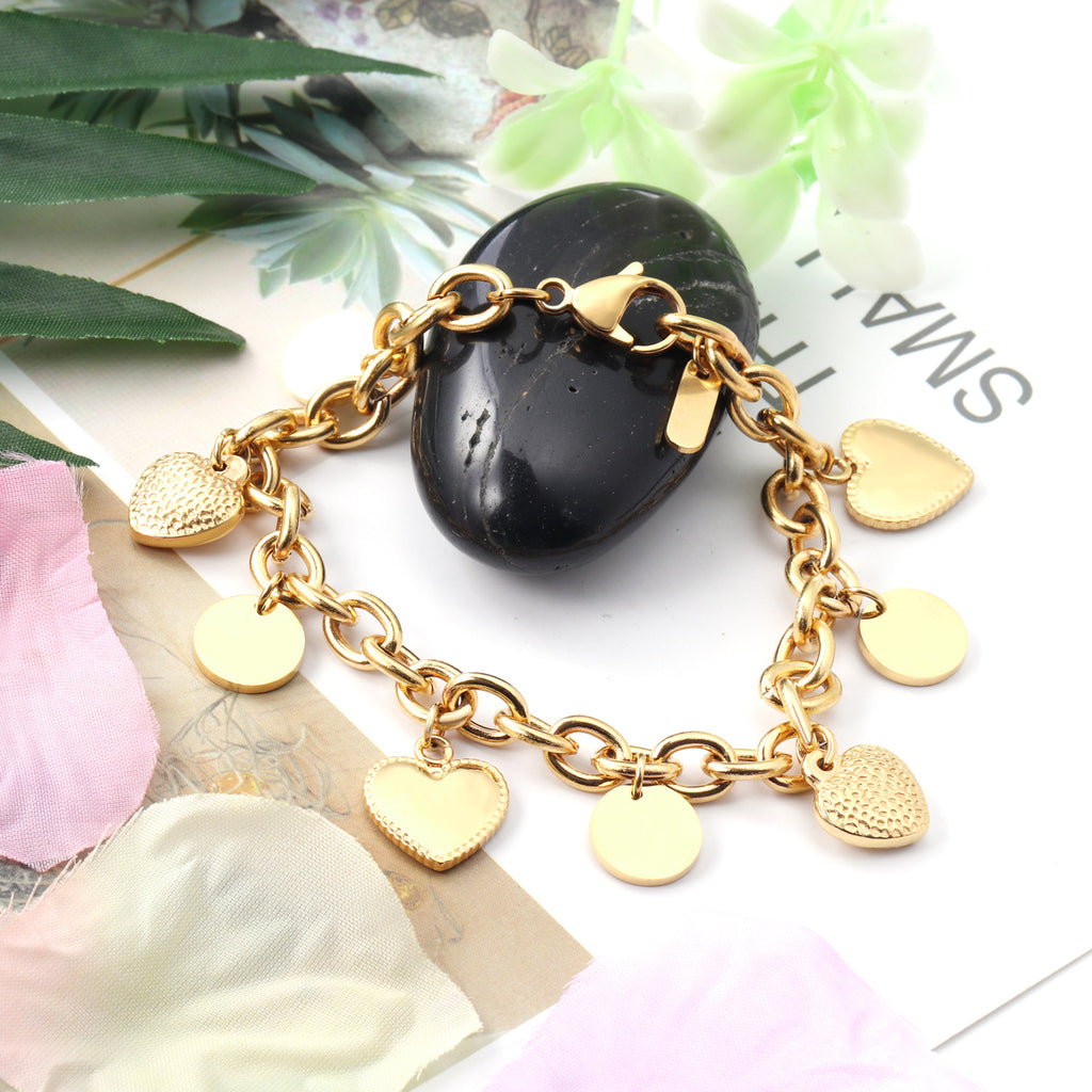 Fashion Personalized Heart-shaped Chinese Valentine's Day Bracelet Round Accessories Bracelet