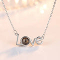 I love you in 100 languages projection necklace