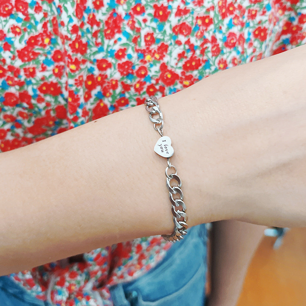 J'adore votre bracelet couple en cadeau de Saint-Valentin