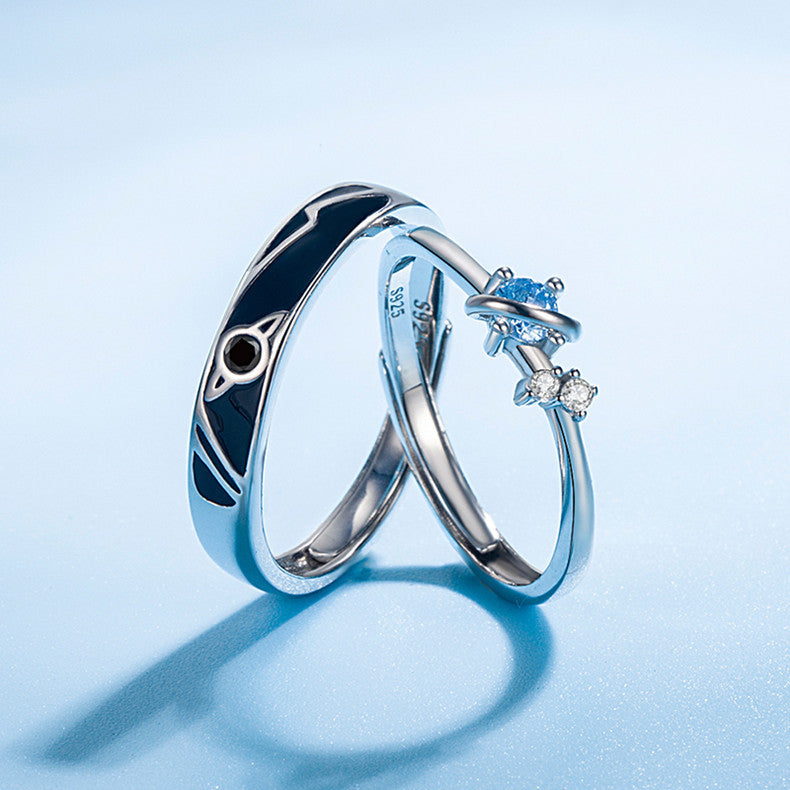 Dream Planet Couple Rings Fashion Personality Rings for Men and Women