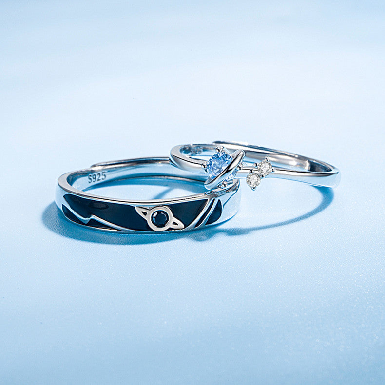 Dream Planet Couple Rings Fashion Personality Rings for Men and Women
