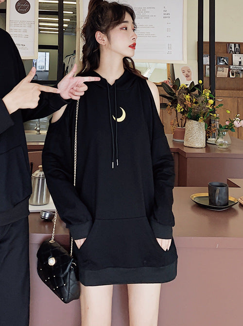 Couple strapless moon hoodie