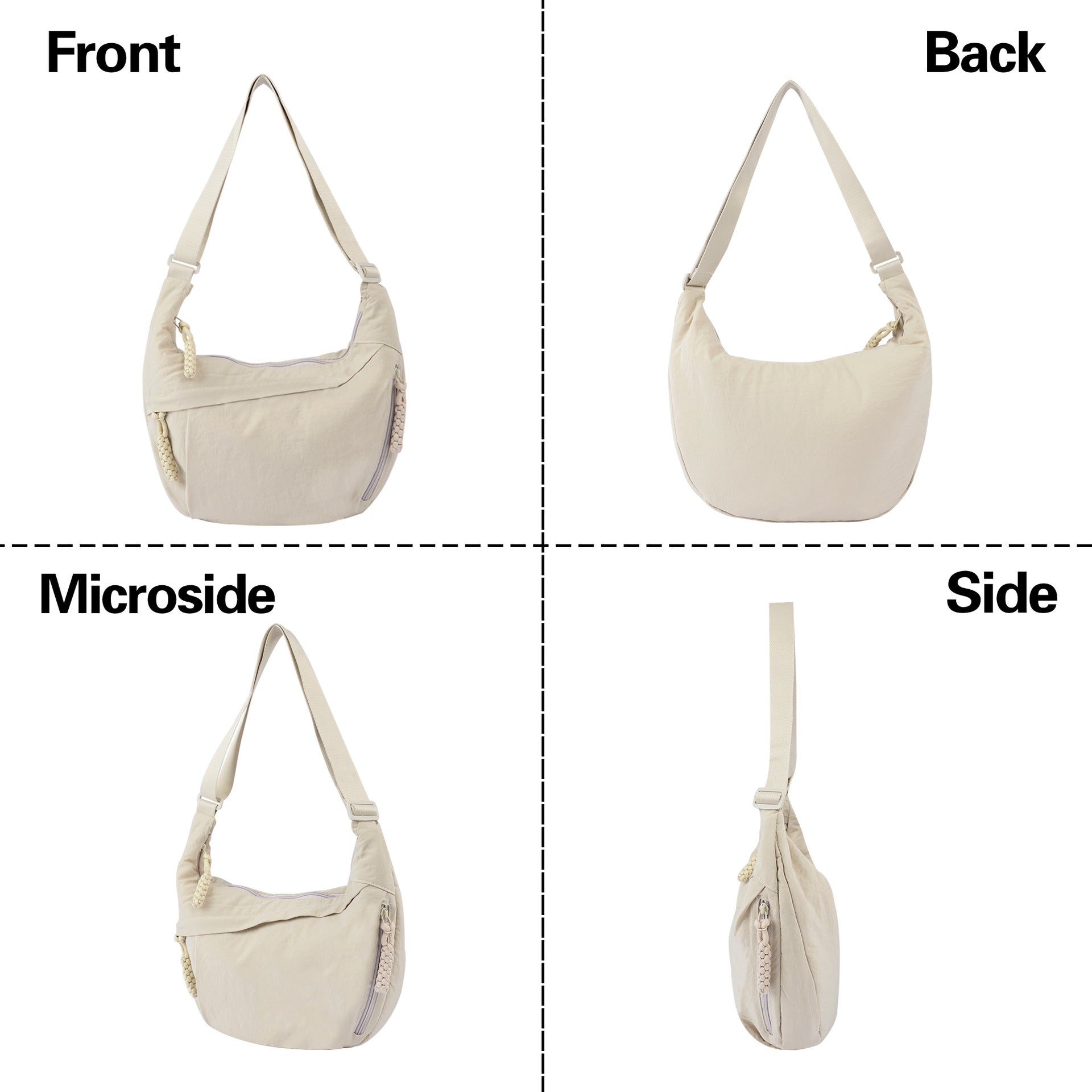Sac bandoulière simple en nylon de grande capacité pour femme