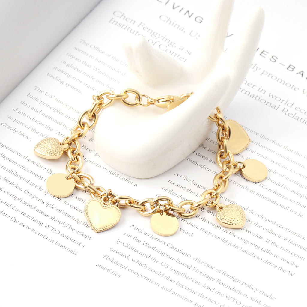 Fashion Personalized Heart-shaped Chinese Valentine's Day Bracelet Round Accessories Bracelet