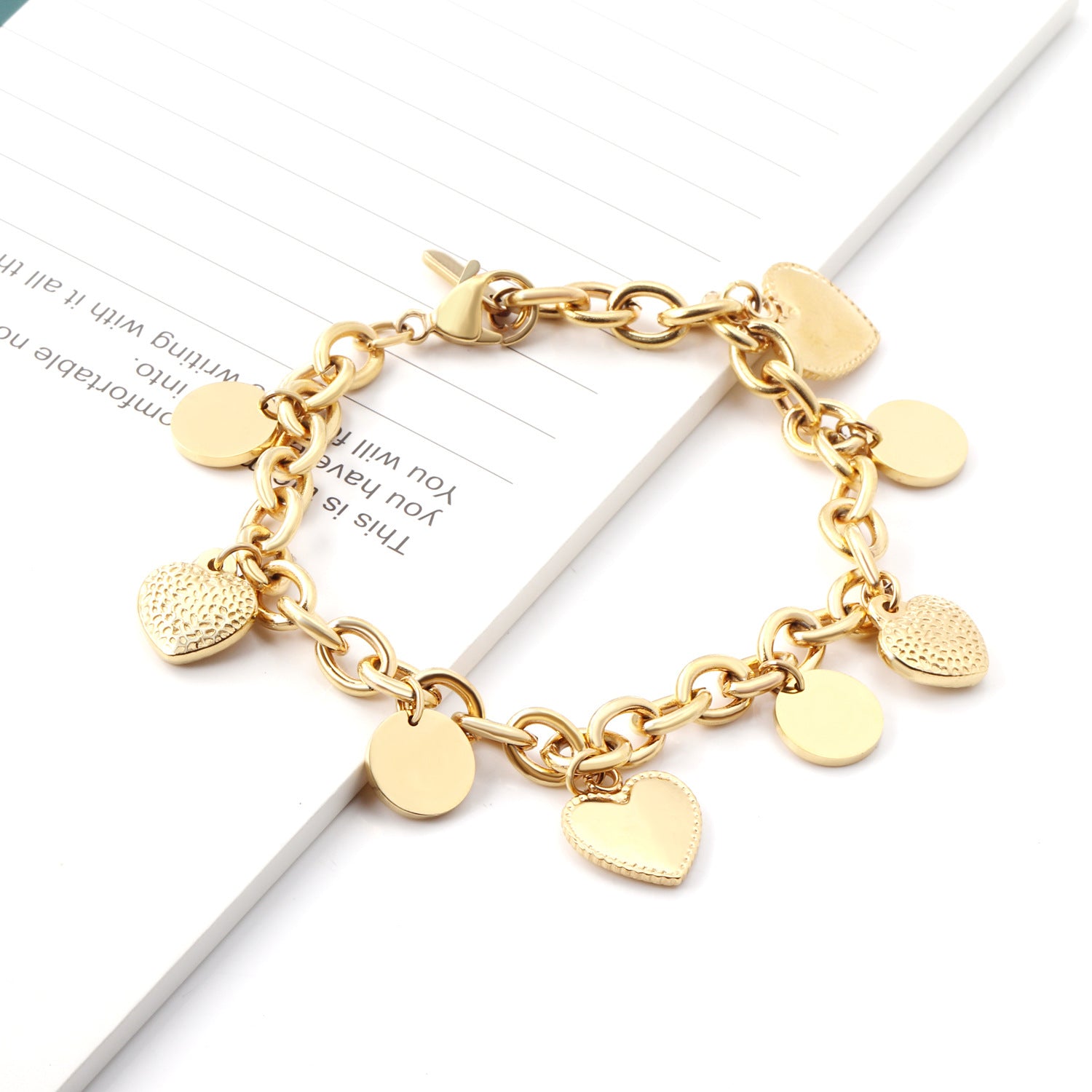 Fashion Personalized Heart-shaped Chinese Valentine's Day Bracelet Round Accessories Bracelet