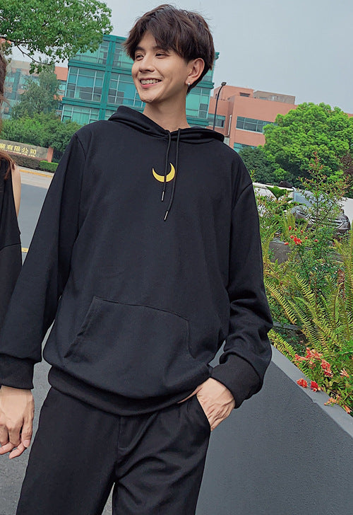 Couple strapless moon hoodie