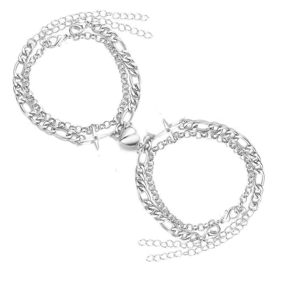 Fashion Jewelry Magnet Love Suction Bracelet Couple Valentine's Day Gift