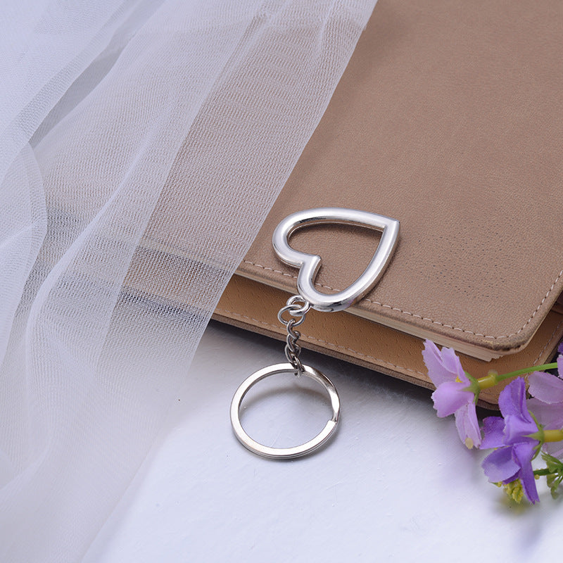 Personalized Hollow Heart Keychain