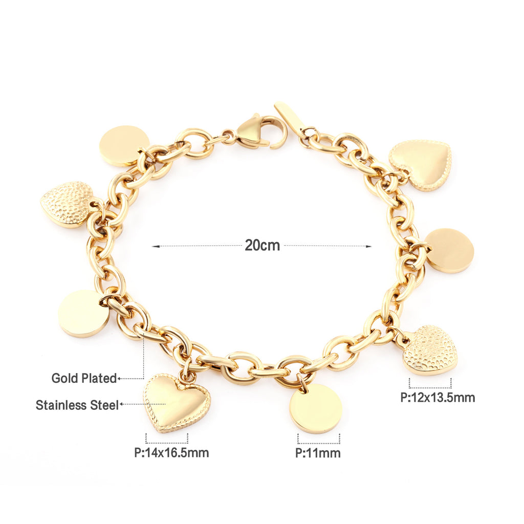 Fashion Personalized Heart-shaped Chinese Valentine's Day Bracelet Round Accessories Bracelet