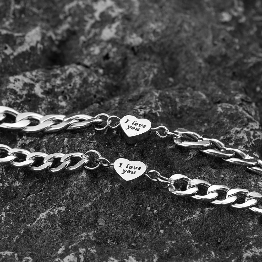 J'adore votre bracelet couple en cadeau de Saint-Valentin