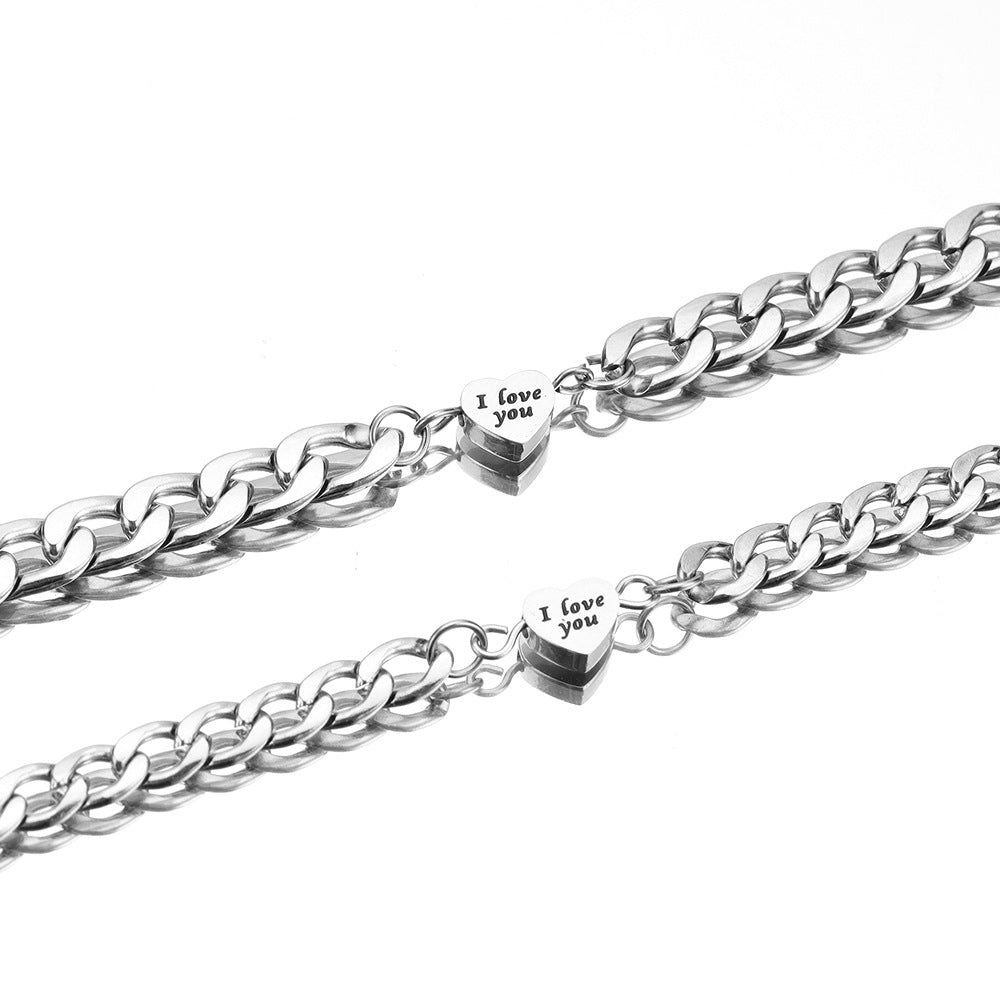 J'adore votre bracelet couple en cadeau de Saint-Valentin