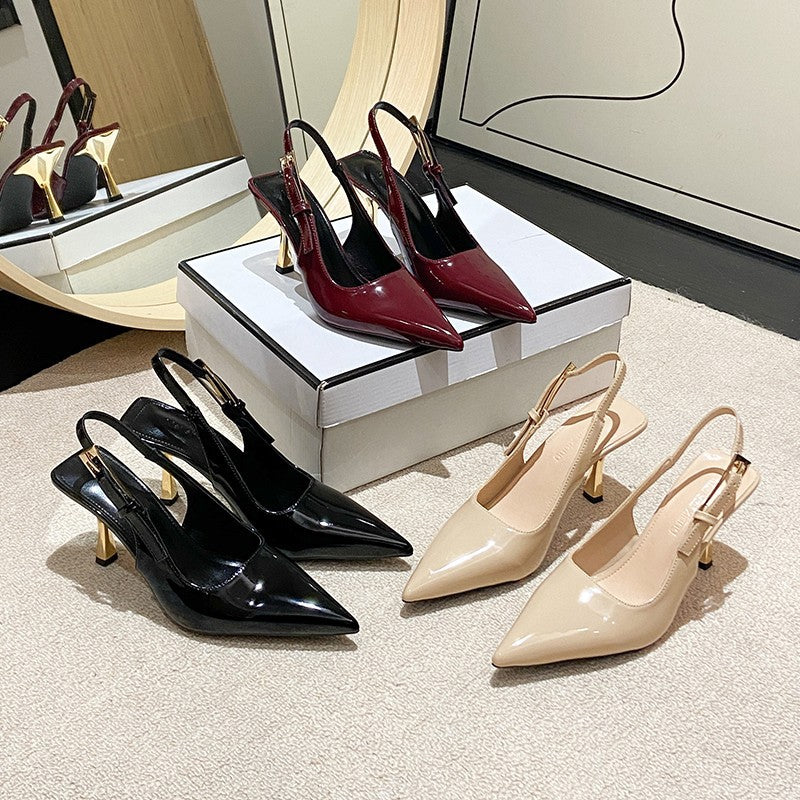 Fairy-Style Stiletto Heel Pointed-Toe Sandals - Elegant Dress Shoes