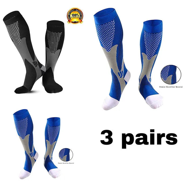 Premium Compression Socks | Sports Running & Travel Support Socks for Everyday Comfort