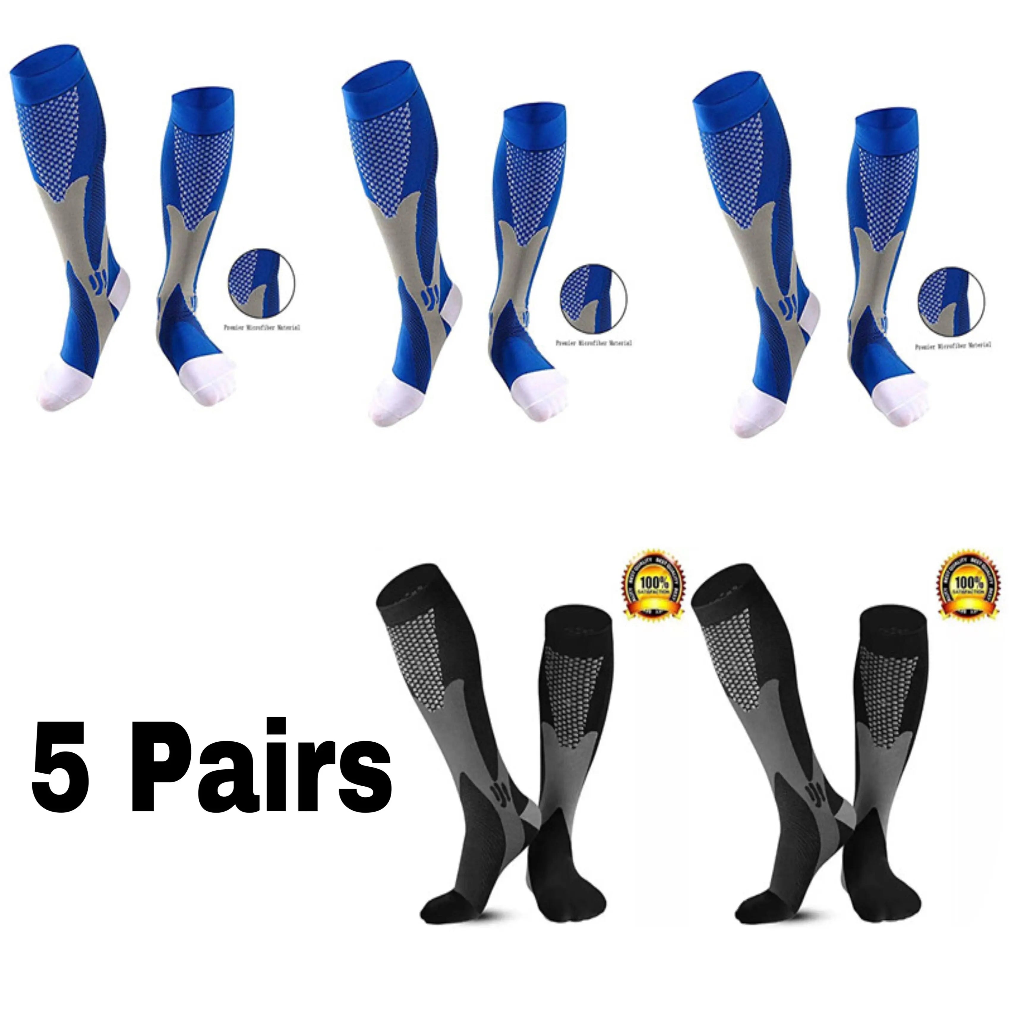 Premium Compression Socks | Sports Running & Travel Support Socks for Everyday Comfort