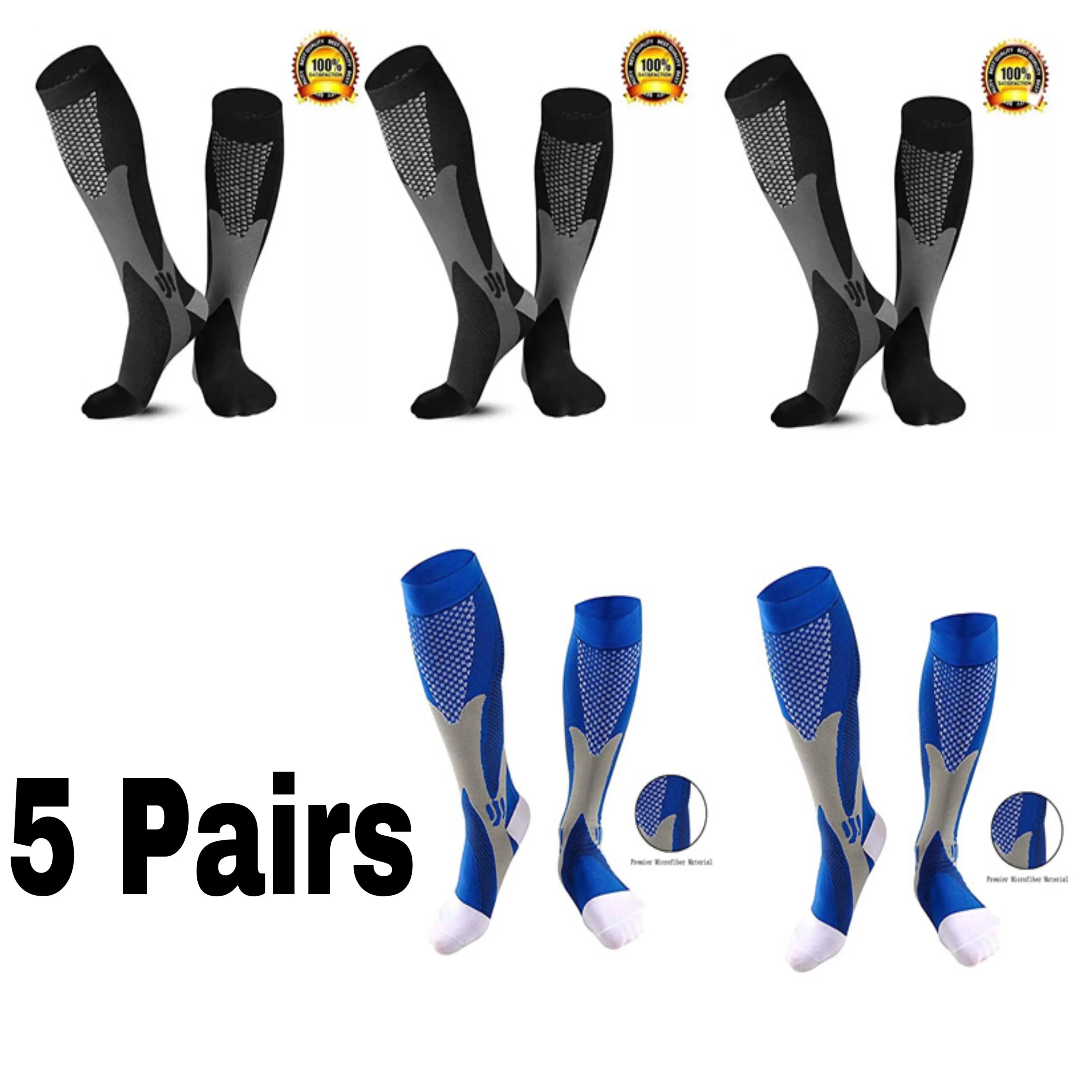 Premium Compression Socks | Sports Running & Travel Support Socks for Everyday Comfort