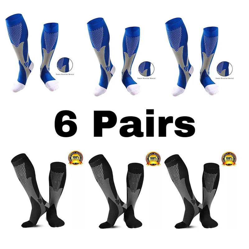 Premium Compression Socks | Sports Running & Travel Support Socks for Everyday Comfort