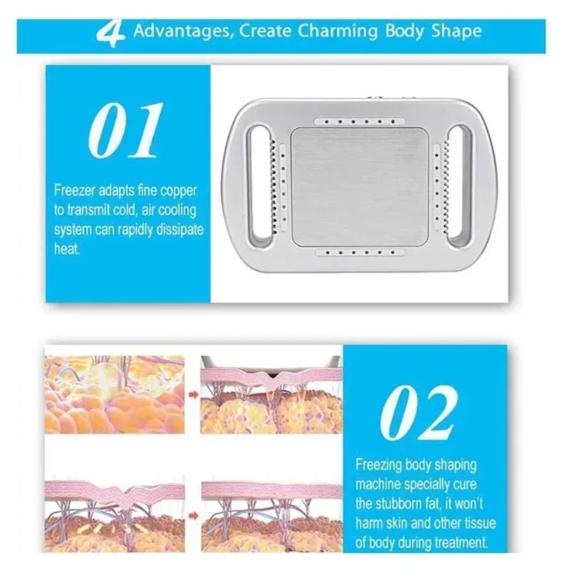 Cryolipolysis machine, fat burner for the stomach and other body parts. Safe.