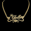 DIY Name Custom Necklace Couple Stainless Steel Pendant