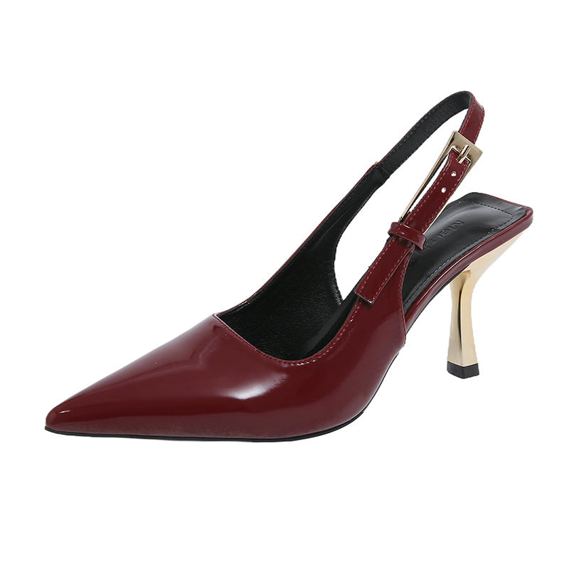Fairy-Style Stiletto Heel Pointed-Toe Sandals - Elegant Dress Shoes