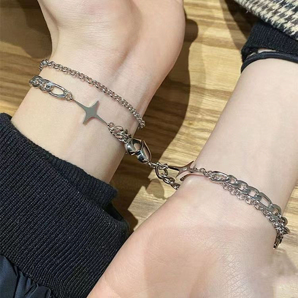 Fashion Jewelry Magnet Love Suction Bracelet Couple Valentine's Day Gift