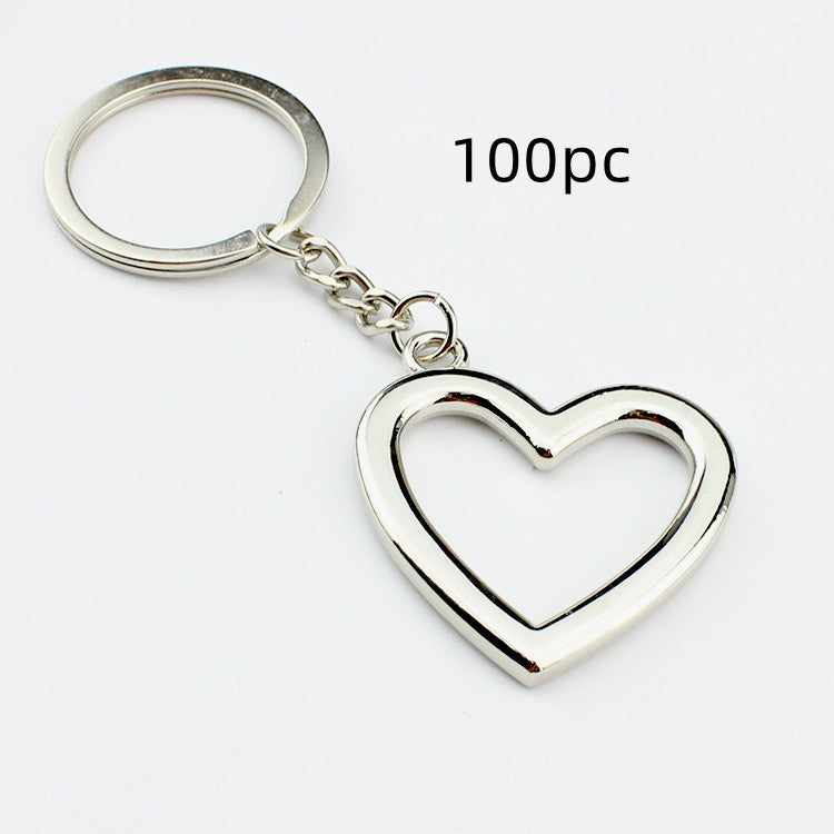 Personalized Hollow Heart Keychain