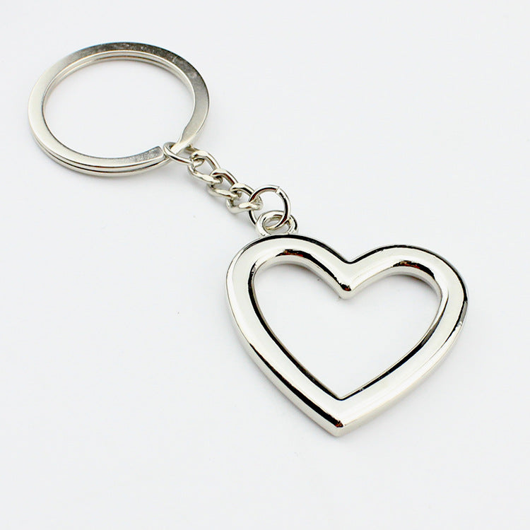 Personalized Hollow Heart Keychain